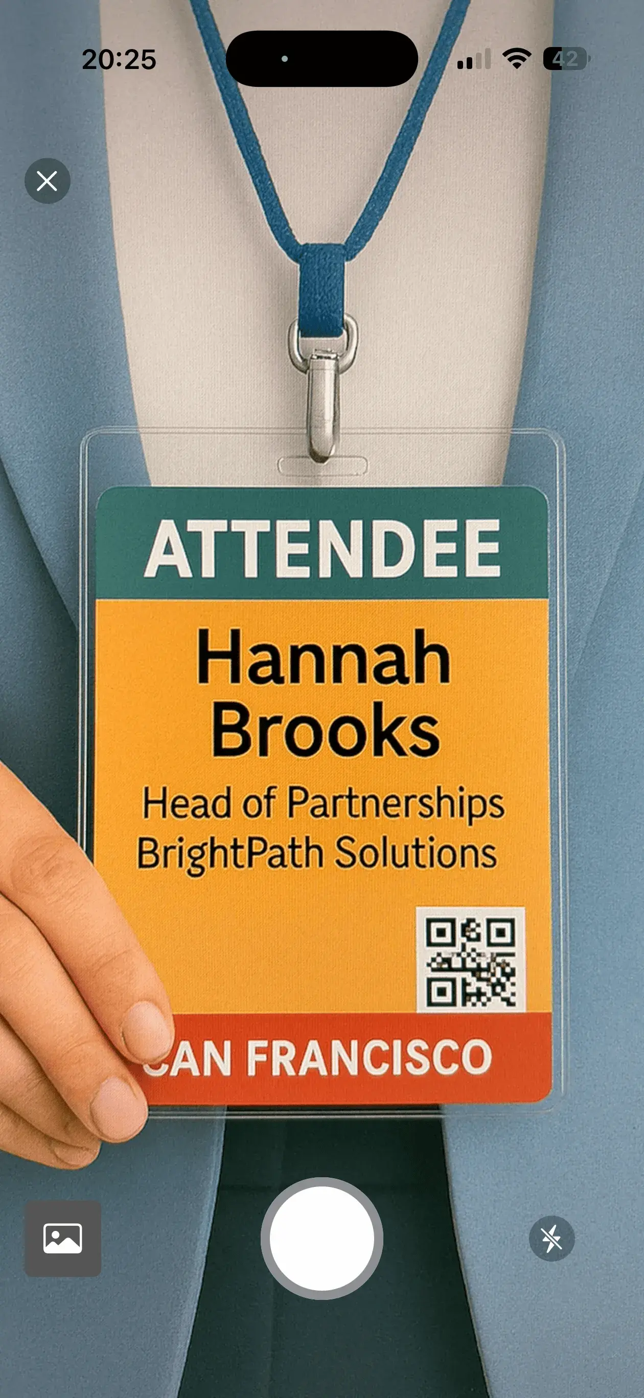 Scanning a business card to create a Salesforce lead